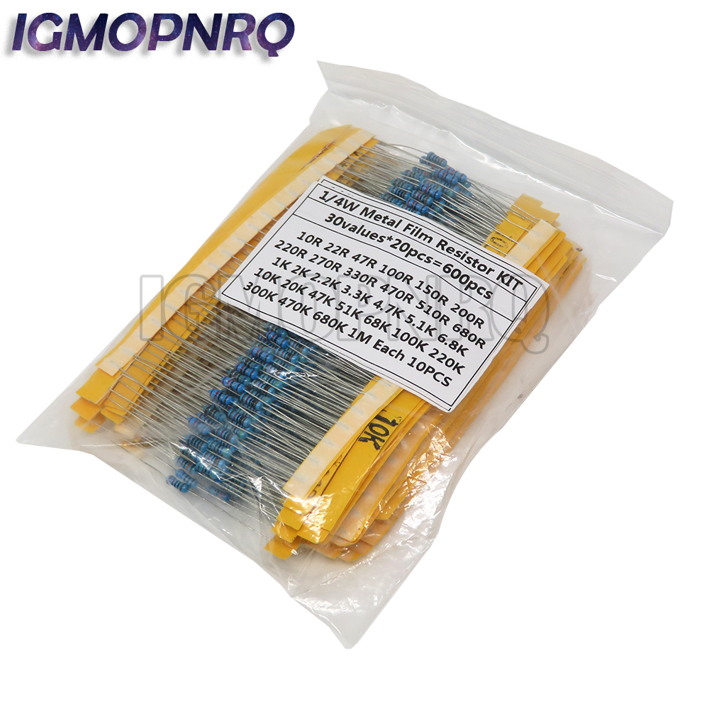 Resistor Kit 1 4W - Комплект металлических пленочных резисторов 600, 30