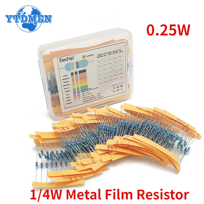 Resistor Kit 1 4W - Комплект металлических пленочных резисторов 1/4 Вт,