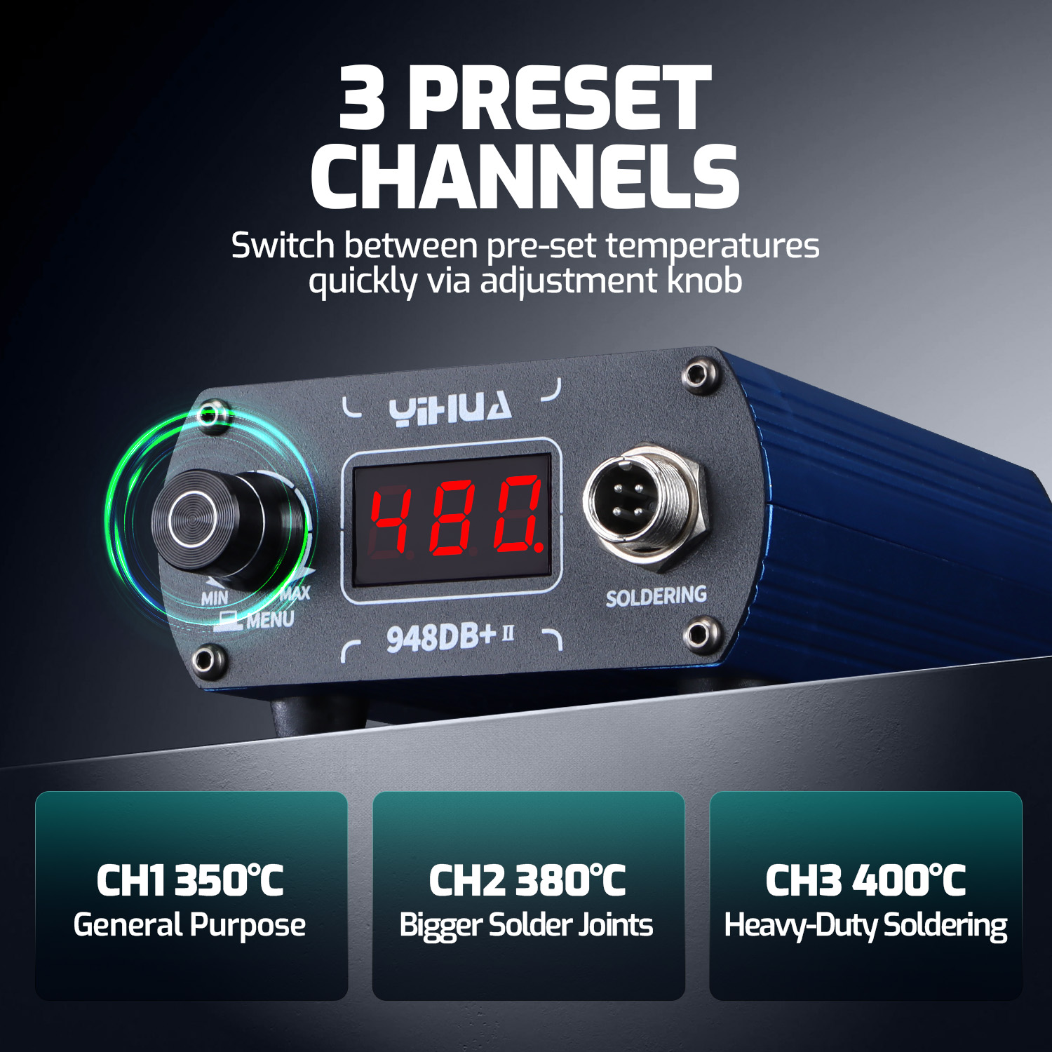 Паяльная станция YIHUA 948DB+- – обзор и цена Diy Soldering Station No Electronics