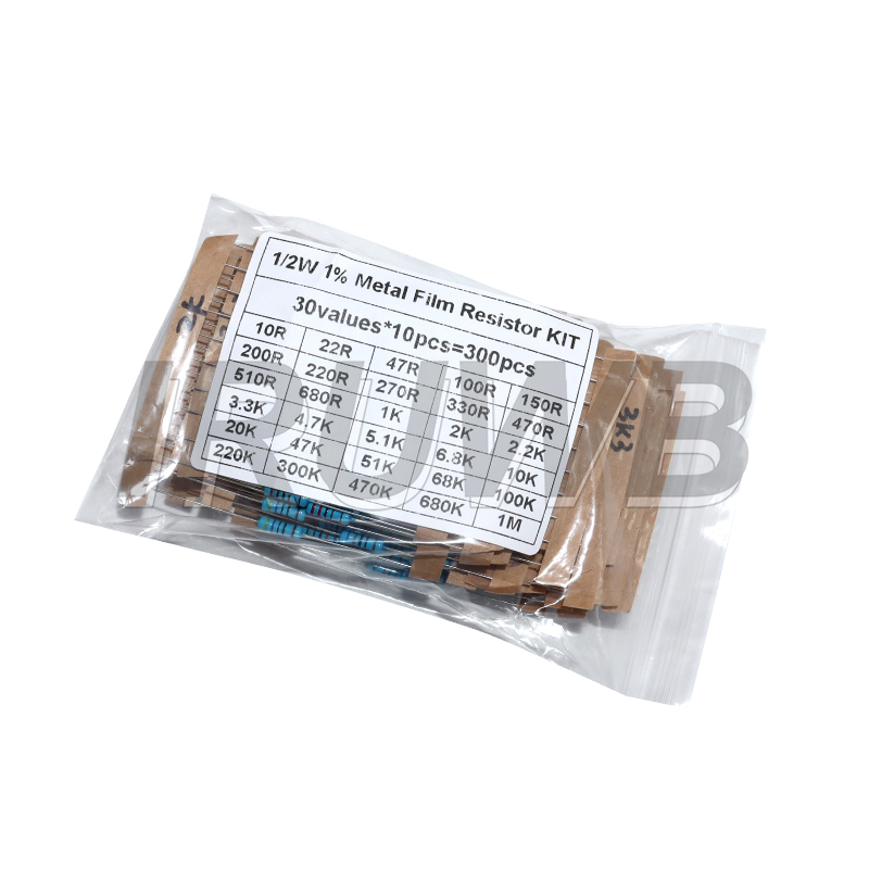 300 шт. 1/4 Вт 1/2 Вт 1 Вт наб – обзор и цена Resistor Kit 1 4W