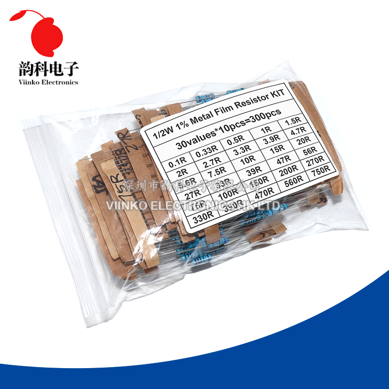 300 шт., 150 шт., 1/2 Вт, 1 Вт – обзор и цена Resistor Kit 1 4W