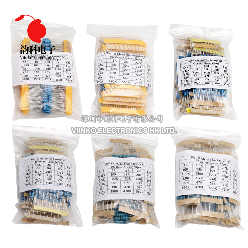 300 шт., 150 шт., 1/2 Вт, 1 Вт – обзор и цена Resistor Kit 1 4W